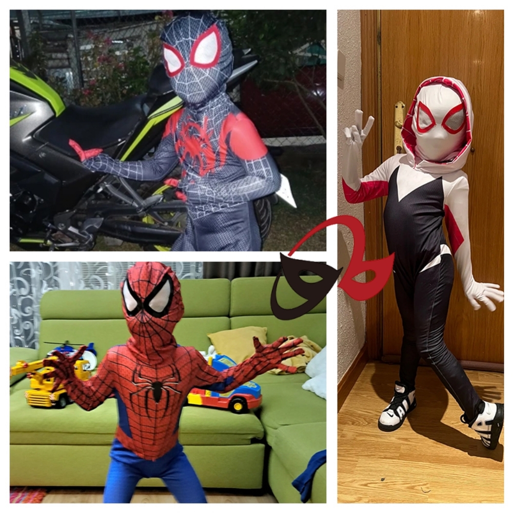 Spider-Gwen Kids Costume – Into the Spider-Verse Girls Halloween Marvel Costume - Picture 9 of 11